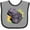 Heather and Black, variant on Inktastic Colorful Lurking Gator Boys or Girls Baby Bib