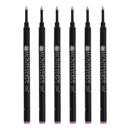 UPC: 0080333907443 | Monteverde Medium Rollerball Refill For Most Rollerball Pens 6/Pack Pink G233PK