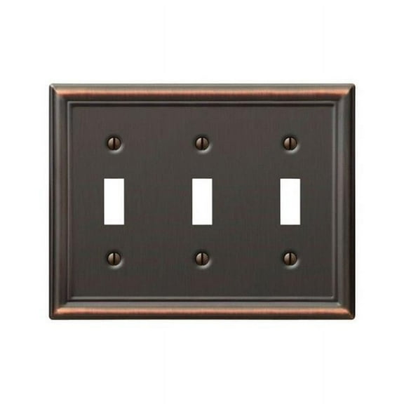 149TTTDB 3 Toggle Aged Bronze Chelsea Wall Plate