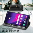 thumbnail image 3 of for Samsung Galaxy S24 Ultra Phone Case Wallet Card Holder, Premium PU Leather Stand Flip Wrist Strap Magnetic Closure Shockproof Protective Wallet Case Cover for Samsung Galaxy S24 Ultra, Black, 3 of 6