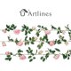 thumbnail image 2 of Guirnalda de flores de seda YUANXCMXG 3 piezas rosas artificiales, 2 of 4