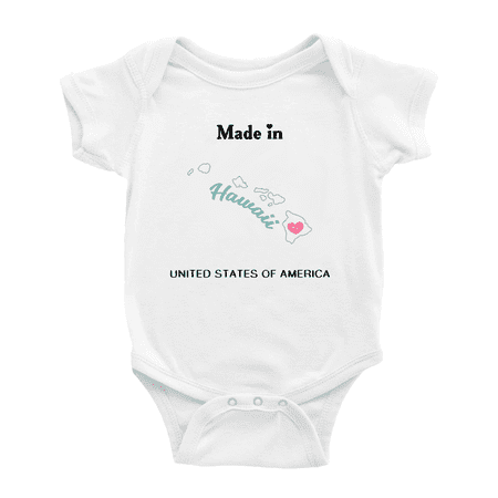 

Made In Hawaii United States of America Baby Clothing Bodysuit 18-24 Months