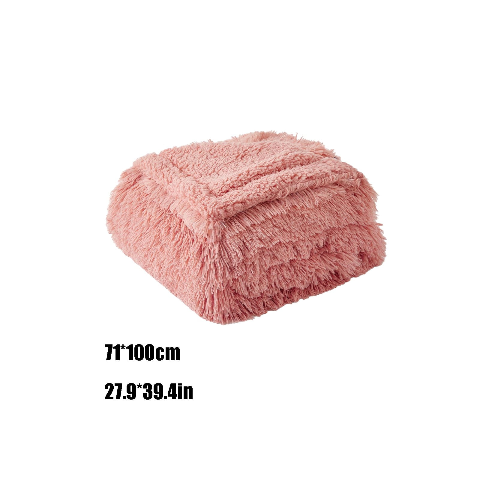 Dog Blanket – Long Wool PV Fleece Waterproof Padded Kennel Blanket for Dogs, All-Season Warmth, Soft and Cozy, Pink