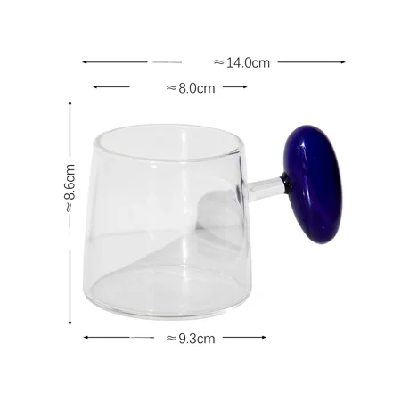 

12.5OZ coffee mug glass cup set cute water bottle mugs coffee cups Drinkware Heat resistant Glass Drinking Milk