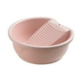 thumbnail image 5 of Washboard Basin for Hand Washing Clothes Laundry Tub with Integrated Washboard Clothes Hand Wash Board for Blouses Underwear pink, 5 of 8