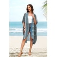 thumbnail image 4 of WIHOLL Women's Cover Up Floral Print Kimono Cardigan Loose Casual Blouse Summer Swimsuit Beach, 4 of 10