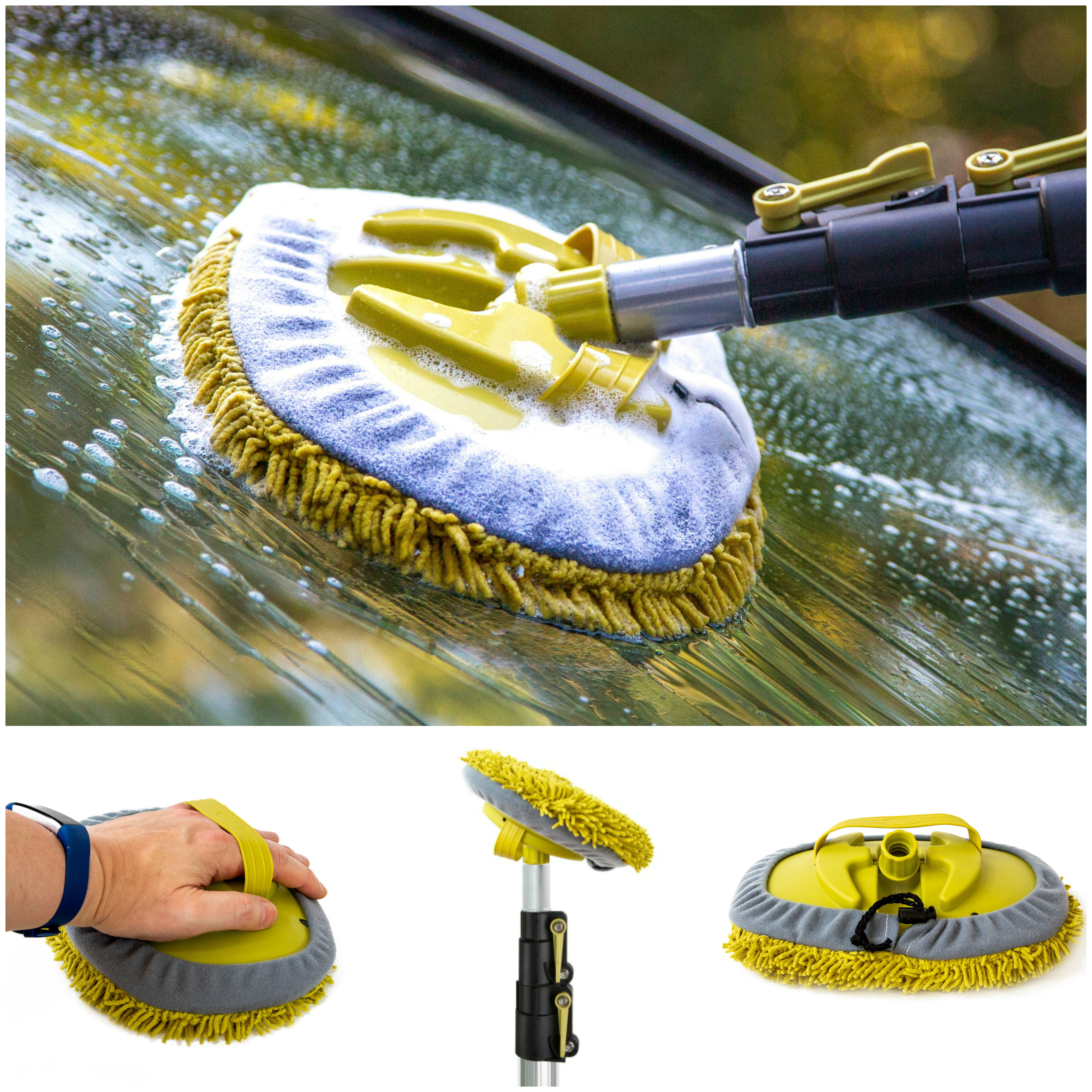 Ordenado Car Wash Brush with Long Handle Microfiber Car Wash Mop Mitt  Sponge Kit Car Cleaning Brush - Auto Parts, Facebook Marketplace