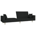 thumbnail image 4 of vidaXL Sofa Bed Black Fabric (100% polyester), wood, plastic 2-seater size, 4 of 5