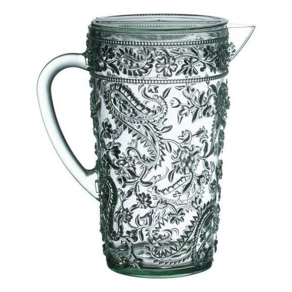 LEADINGWARE GROUP  AC-1016SG Paisley Pitcher 80 oz. Spanish Green