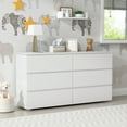 thumbnail image 6 of MONSLIPA 6 Drawer Dresser for Bedroom, Storage Organizer Chest of Drawers for Living Room Hallway Entryway, White, 6 of 8