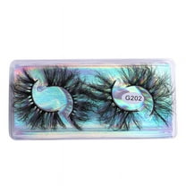 Nvzi-c 1 Pairs Wispy Mink Lashes Fluffy Eye Lashes Natural Look 8D Volume Fake Eyelashes，G202