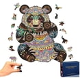 thumbnail image 1 of Wooden Puzzle Panda 3d Jigsaw Puzzle Pieces Animal Shape Jigsaw Puzzle Wood, 1 of 1