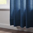 thumbnail image 3 of TWOPAGES Linen Curtain 96 inches Long Pravicy Protecting, 1 Panel, Navy Blue, Liz Collection, 3 of 5