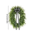 thumbnail image 4 of PSVFUJZ Artificial Fern Leaf Style Flower Garland Wreath for Front Door, Faux Spring Summer Wreath for Front Door Farmhouse Wedding Green Year Round Indoor Outdoor Decoration(24in), 4 of 7