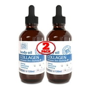 Dead Sea Collection Body Oil with Collagen - Dry Skin Moisturizer and Hydrating Massage Oil - Nourishing Bath Oil-Increase Skin Elasticity and Provide Anti-Aging Support for your Body (Pack of 2)