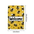 thumbnail image 4 of AMHNF Bee and Sunflower Welcome Linen Garden Flag for Spring Summer Home Outdoor Garden Yard Door Decor 12x18 inch, 4 of 5