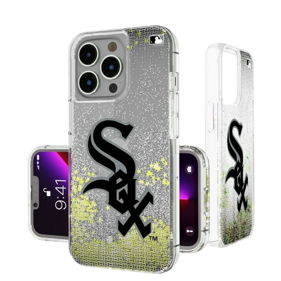 Chicago White Sox Linen Logo iPhone Glitter Case