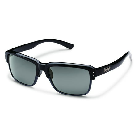 Port O Call Polarized Sunglasses, Black Frame, Gray Lens, Polarized Polycarbonate Injection Molded Lenses By Suncloud