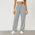 thumbnail image 6 of ZHYou No Boundarie Womens Cuffed Sweatpants Full Elastic Drawstring Waist Loose Soft Casual Jogger Pants with Pockets,Gray,Size M, 6 of 6