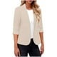 thumbnail image 1 of Blazer de moda para mujer, blusas de color liso, manga larga, cuello en V, chaqueta de traje informal, blusa de poliéster para mujer, 1 of 6