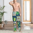 thumbnail image 6 of Lsque Lemon and Leaves Print Men's Pajama Pants, Lounge Pant - Comfortable Home Wear,Elastic Waistband, Stylish Design-Large, 6 of 9
