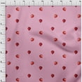 thumbnail image 3 of oneOone Tissu Popeline de Coton Motif Fraise, 56 Pouces de Large, 3 of 4