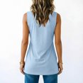 thumbnail image 6 of Kukoosong Women's Tunic Tank Tops, Side Ruched Irregular Hem Loose Fit Camisole Tops, Soft Stretchy Long Vest Shirts for Beach, Summer Casual Round Neck Sleeveless Tanks, 6 of 7