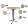 thumbnail image 3 of Outdoor Round Table Top Cover – All-Weather Water-Resistant Polyester, Mesh Ventilation, Adjustable Drawcord & Buckle Straps for Patio Furniture, Round 30-36 DIAMETER,, 3 of 7