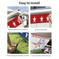 thumbnail image 7 of 4th of July RV Awning Sun Shade Screen 9'X7' American Flag Mesh Sunscreen Texas Star Stars Stripes Retro Wooden Awning Shade Screen with Zipper UV Blocker Completed Kits for RV Motorhome Camper, 7 of 7