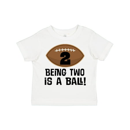 

Inktastic 2nd Birthday Football Sports Boys Gift Toddler Boy Girl T-Shirt