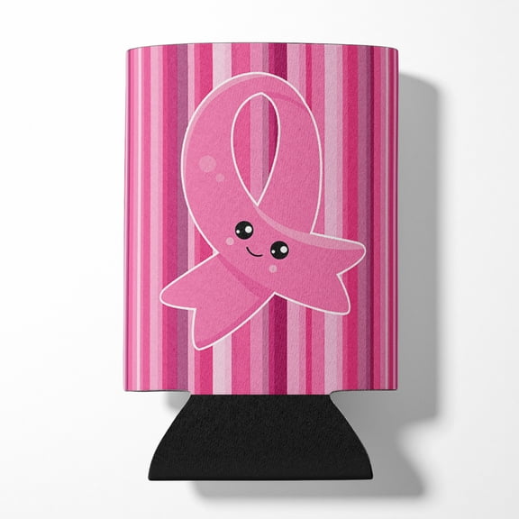 Breast Cancer Awareness Ribbon Face Can or Bottle Hugger