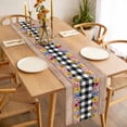 thumbnail image 3 of Table Runner 108 Inches Long for Kitchen Dining, Colorful Flowers Dresser Scarf Farmhouse, Dining Table Decorations for Wedding/Parties, Spring Floral Elegant Pastoral Wooden 13 x 108 In, 3 of 8