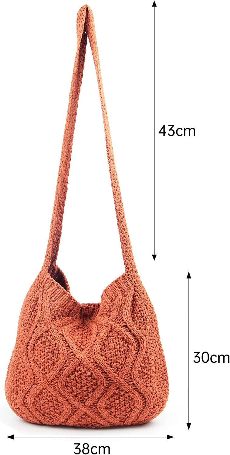 CoCopeaunts Women's Shoulder Handbags Crochet Bags Shoulder Shopping Bag tote bag aesthetic canvas tote cute tote bags