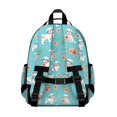 thumbnail image 3 of Maltese and Floral Blue Pattern Backpack for School, Cute School Bag with Adjustable Shoulder Straps and Padded Back, 15.25"x11.5"x5.25", 3 of 5