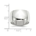thumbnail image 3 of 14k White Gold 12mm Half-Round Wedding Band Size 8.5 WHR120, 3 of 4