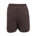 thumbnail image 4 of YVNAURA Womens High Rise Loose Fit Shorts with Pockets Solid Color Elastic Waist Drawstring Casual Summer Beach Vacation Travel Lounge Shorts,Coffee,L, 4 of 5