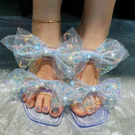 

〖Yilirongyumm〗 Clear 37 Slippers For Women Flat Color Flower Beach Slippers Beach Slippers Fashion Slippers Flat Summer Casual Fashion Sandals Beach Slippers