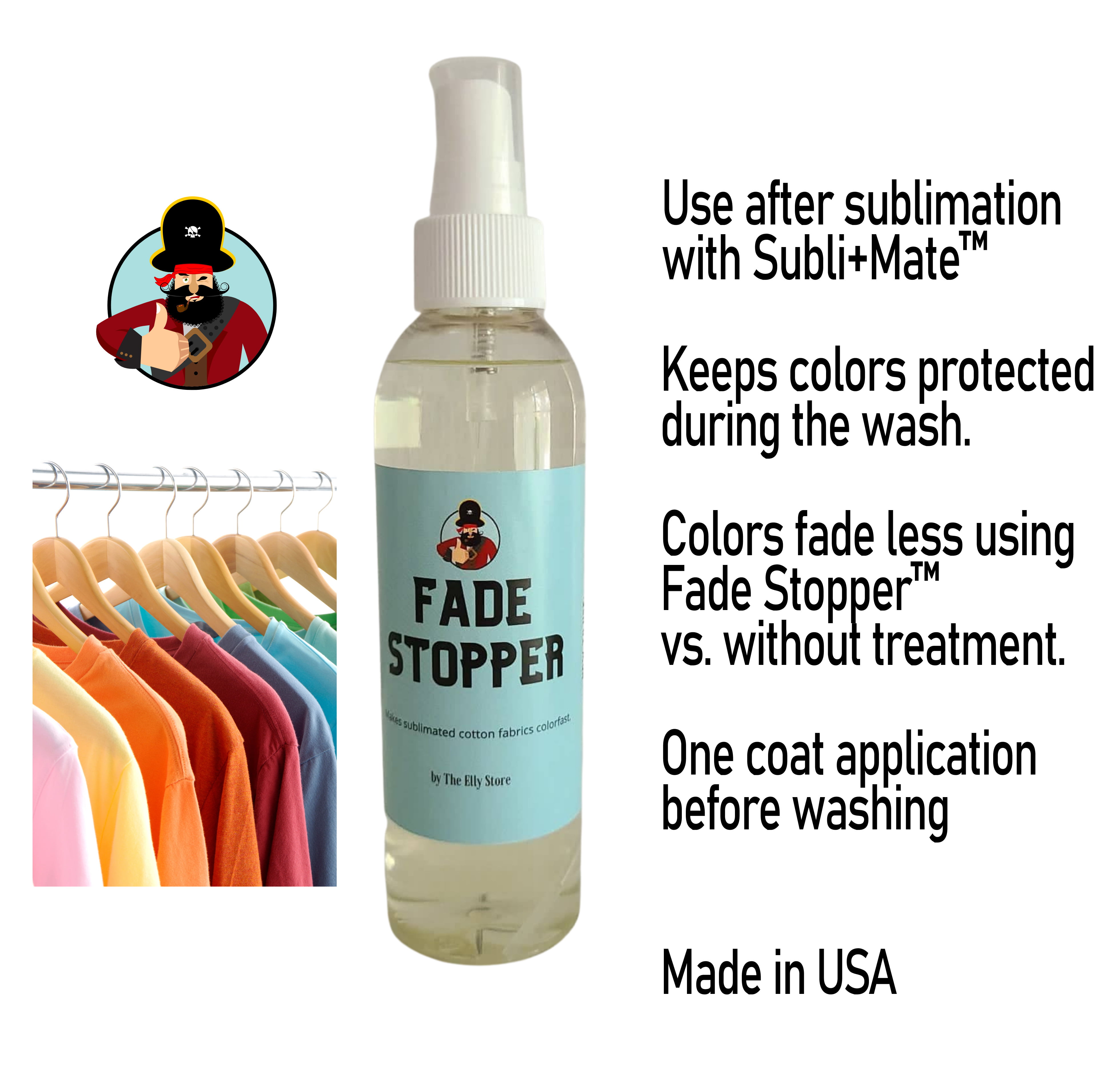Fade stop spray- color sublimation spray-makes prints colorfast