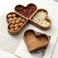 thumbnail image 4 of 2PCs Heart Shaped Plates Small Charcuterie Boards Wooden Serving Tray, Cute Charcuterie Board Heart Charcuterie Board, Wooden Plates for Food Heart Shaped Plates for Snack Candy Fruit Valentines Day, 4 of 9