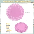 thumbnail image 2 of 100 piezas de doilies de papel, doilies de papel de encaje de 6.5 pulgadas, manteles desechables de papel rosa, 2 of 7