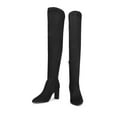 thumbnail image 6 of Dream Pairs Women's Over The Knee Stretch Boots Chunky High Heels Pointed Toe Fall Long Style, 6 of 6