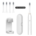 thumbnail image 2 of LSLJS Sound Wave Rechargeable Electric Toothbrush for Adults and Kids,Travel Wave Toothbrush with 4 Brush Heads, Travel Case,Bracket,6 Modes PowerToothbrush, Electric Toothbrush, 2 of 9