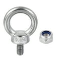 thumbnail image 3 of Uxcell Lifting Eye Bolt M6 x 0.47" Male Thread with Hex Screw Nut for Hanging, Stainless Steel, 2 Sets, 3 of 5