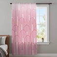 thumbnail image 4 of Red Ombre Sheer Curtains 63 Inches Long, Farmhouse Stripes Modern Abstract Art Light Filering Curtains, Breathable Simi Curtain Privacy Drapes for Living Room Bedroom Lightweight Window Treatment, 4 of 9