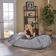 thumbnail image 3 of Judith Indoor Water Resistant 6'x3' Lounger Bean Bag, Charcoal, 3 of 8