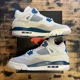 thumbnail image 3 of Ni - ke Ni - ke Air Jordan 4 Retro Military Blue 2024 White Grey FV5029-141 Men’s Size 10, 3 of 5