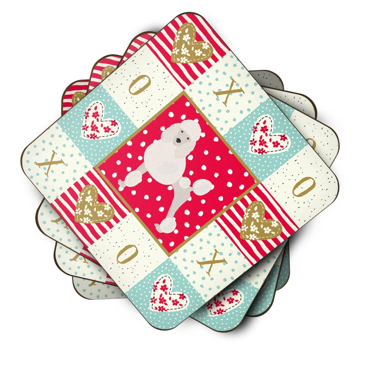 Poodle Love Foam Coaster Set of 4