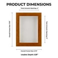 thumbnail image 5 of CustomPictureFrames 4x6 Light Brown Wood Shadow Box Frame with White Backing, 5 of 6