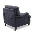 thumbnail image 6 of Clarendon Navy Blue Polyester Fabric Upholstered Transitional Arm Chair, 6 of 10