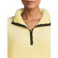 thumbnail image 4 of No Boundaries Juniors' Plush Mock Neck Half-Zip Pullover, 4 of 5